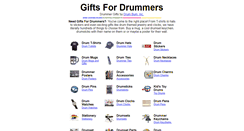 Desktop Screenshot of giftsfordrummers.com
